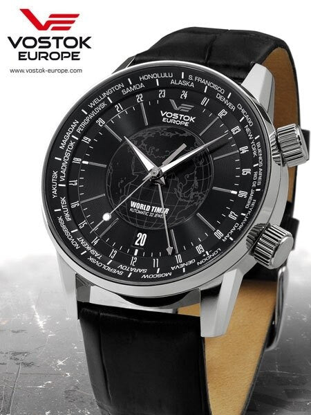 Vostok-Europe Men's Gaz-Limo Automatic, World Time Watch #5605239
