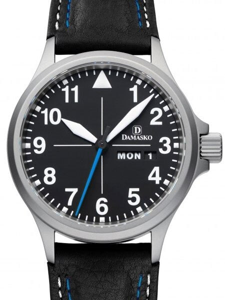Damasko Swiss ETA Automatic with a 40mm Bead-Blasted Case, Black Dial #DA38