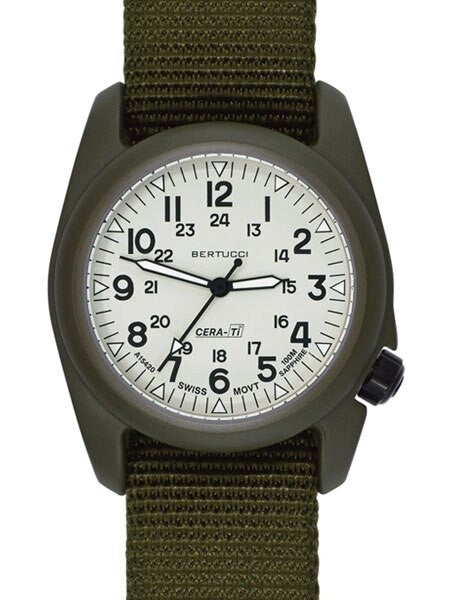 Bertucci A-2CT Cera-Tiâ¢ Ceramic Coated Titanium Field Watch with Swiss Quartz Movement #12135