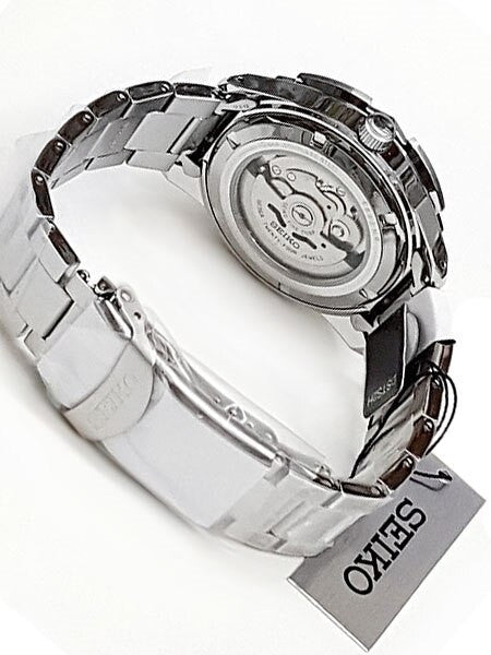 Seiko 45mm Sports 5 Automatic 24-Jewel Watch with Pinstriped Blue Dial #SRPA53K1