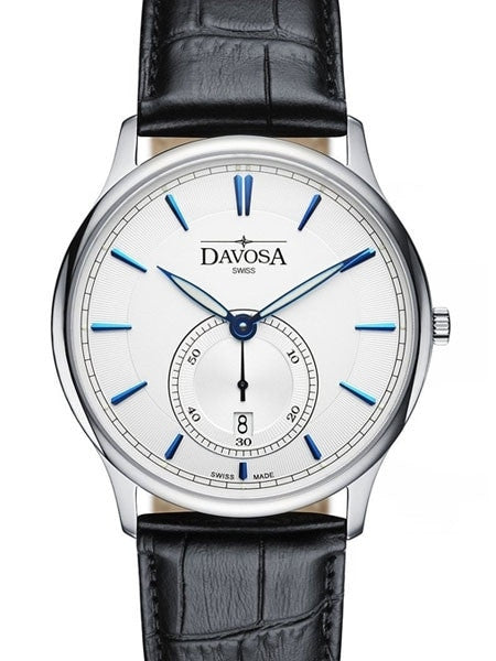Davosa Flatline Quartz Watch with a 60 Second Sub-Dial and a White Dial #16248315