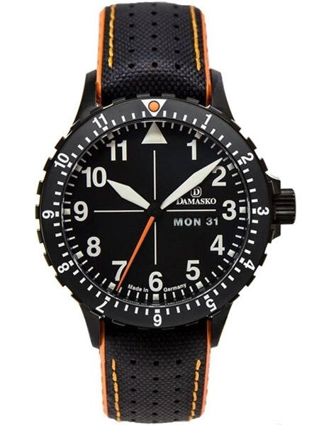 Damasko Swiss ETA Automatic with a Rotating 12-Hour Bezel and Black ion plated SS Case #DA42