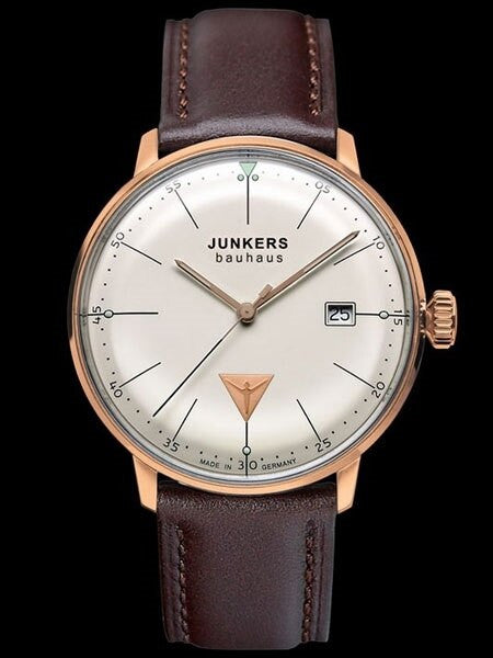 Junkers Bauhaus Swiss Quartz Watch with Domed Hesalite Crystal #6074-1
