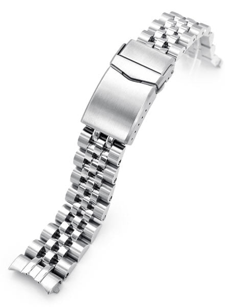 Strapcode 20mm ANGUS-J "Louis" 316L Stainless Steel Watch Bracelet for Seiko Cocktail Time, V-Clasp #SS201820B071