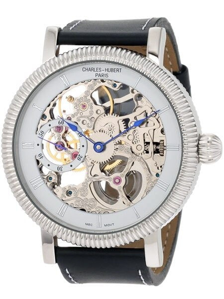 Charles Hubert Premium Collection Skeleton Mechanical Hand Wind Watch #3737-W