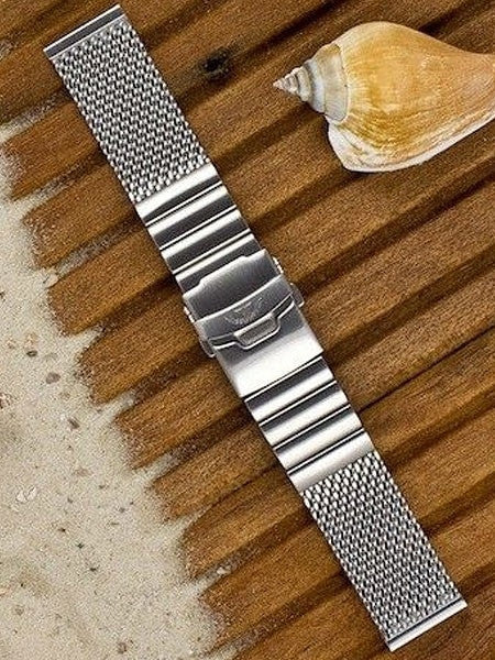 Squale 22mm Deluxe Stainless Steel Mesh Bracelet #2002-Mesh-S (22mm)