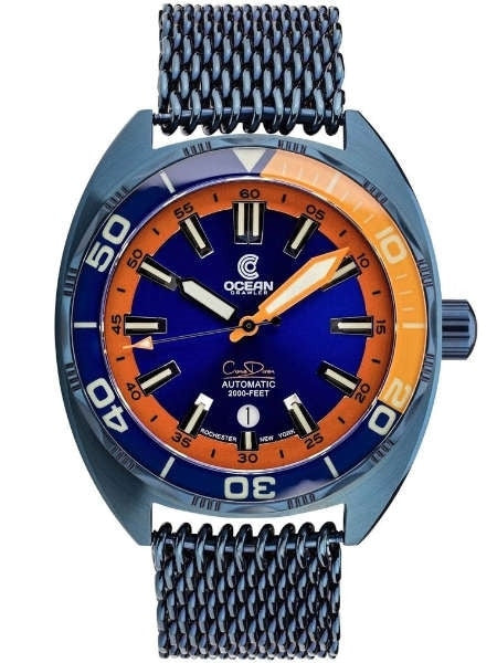 Ocean Crawler 600-Meter Core Swiss Automatic Dive Watch, with Luminous Sapphire Bezel Insert #1292