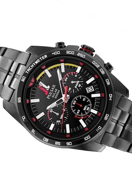 Joey Logano Special Edition Pulsar Solar Powered Chronograph Watch with 24-Hour Sub-Dial #PZ5055