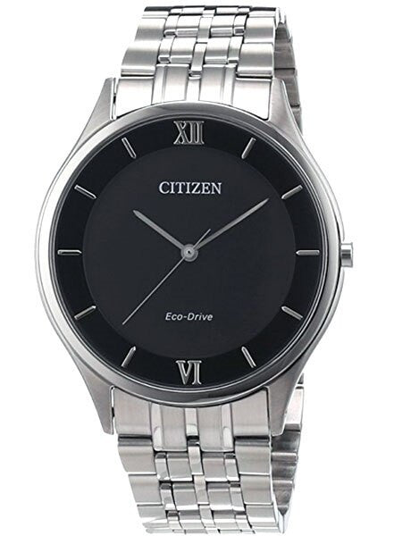 Citizen Ultra-Thin Stiletto Eco-Drive Dress Watch with Black Dial and Sapphire Crystal #AR0071-59E