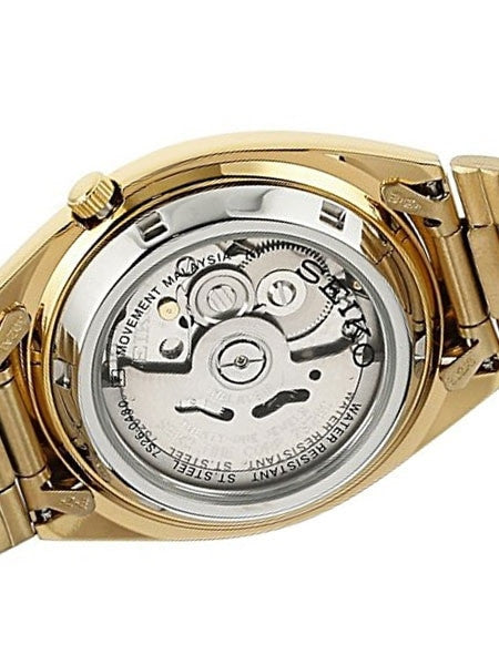 Seiko 5 Automatic Watch with Goldtone Case and Matching Bracelet #SNXL72