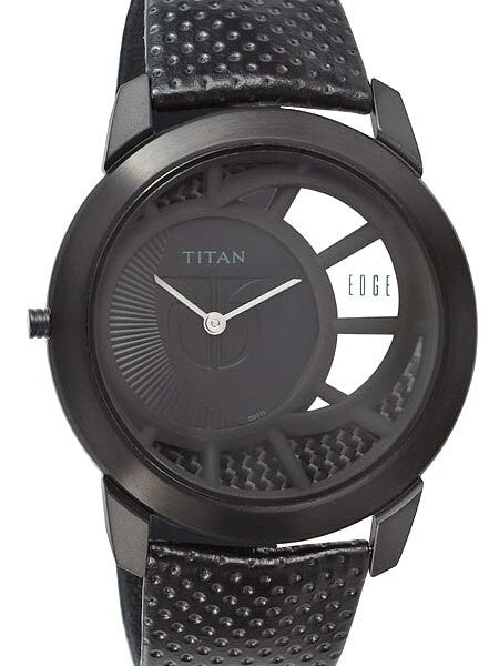 Titan Edge Dress Watch with Black PVD Titanium Case, Precision Quartz Movement and Sapphire Crystal #1576NL02