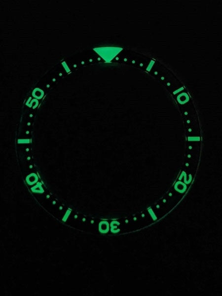 "Batman" (Dive) Luminous Sapphire Bezel Insert for Seiko SKX007, SKX009, SKX011 #C32