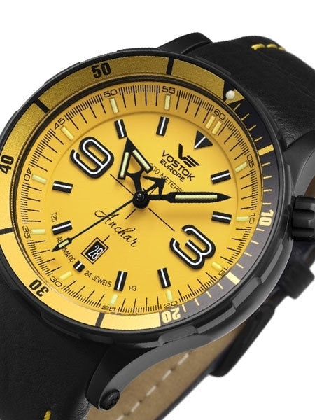 Vostok-Europe Anchar Mens Automatic Dive Watch with Tritium Tube Illumination 510C530