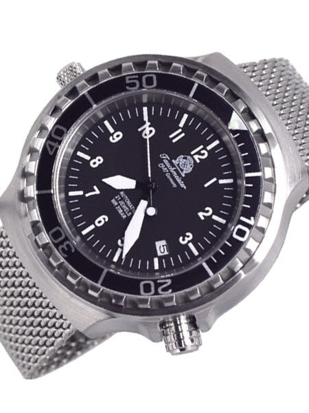 Tauchmeister Automatic, 200m Dive Watch with Mesh Bracelet and Sapphire Crystal #T0251MIL