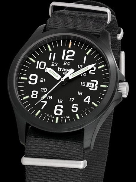 Traser Officer Pro Black PVD Steel Case Watch with a Sapphire Crystal #103350
