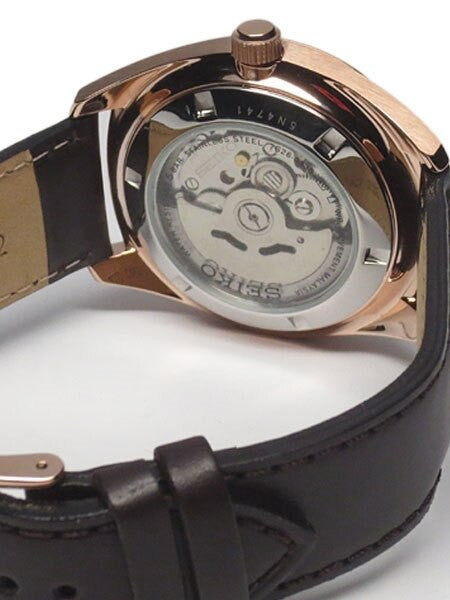 Seiko Recraft Series Automatic Watch with 43.5mm Case, Brown Leather Strap #SNKN72