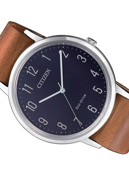 Citizen Eco-Drive Watch with Leather Strap and 6-Month Power Reserve #BJ6501-10L