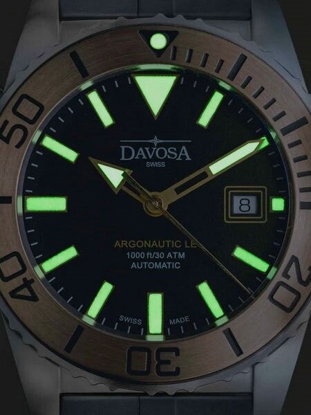 Davosa Argonautic Limited Edition Swiss Automatic 300 Meter Dive Watch with Bronze Bezel Insert #16152655