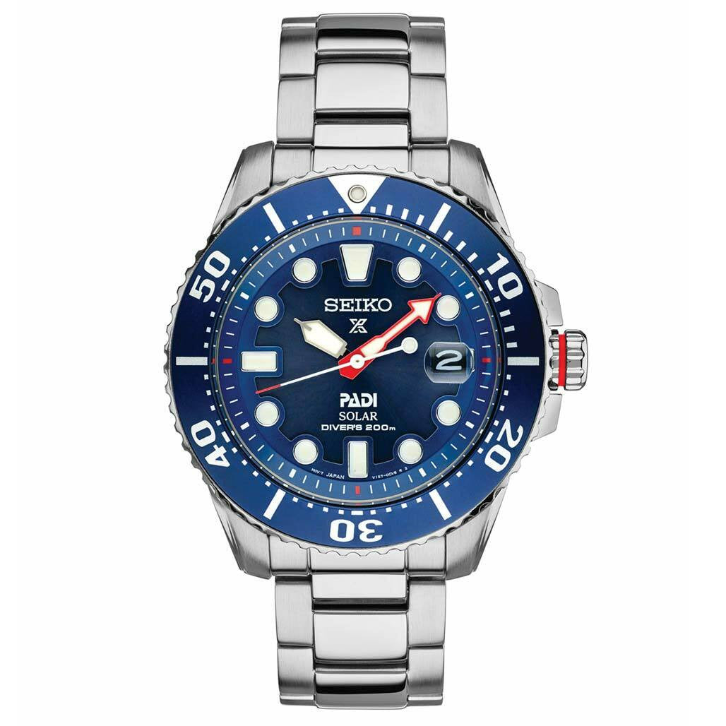 Seiko Special Edition PADI Prospex Solar Dive Watch with Blue Dial