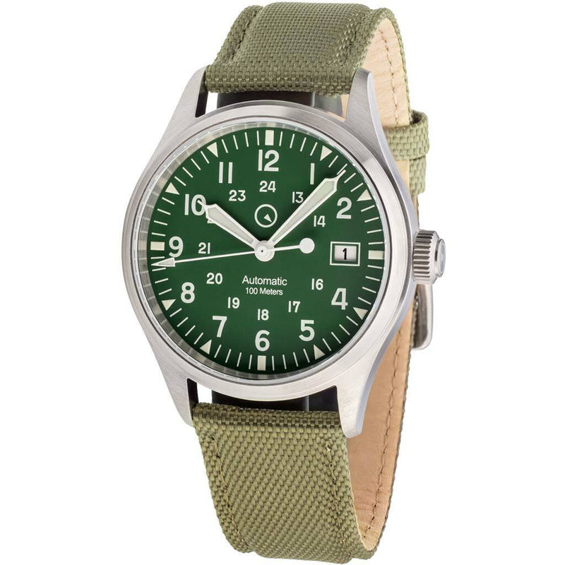 Islander Mitchel Automatic Field Watch with Nylon Weave Strap and an AR Sapphire Crystal #ISL-43