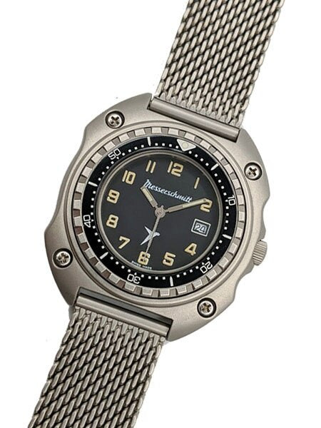 Messerschmitt 43mm Sand Blasted Case with Uni-Directional Bezel #ME2040-MIL