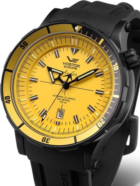 Vostok-Europe Anchar Mens Automatic Dive Watch with Tritium Tube Illumination 5104144