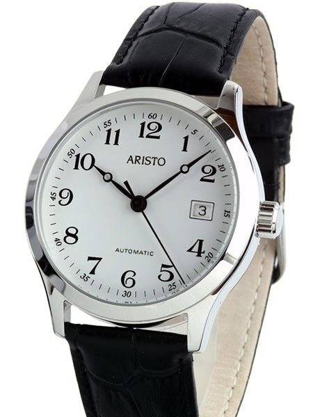 Aristo 4H70 Classic Swiss Automatic Dress Watch with White Dial