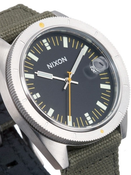 Nixon Rover Il Quartz Watch with Military Style Surplus Green Canvas Strap #A355-1089