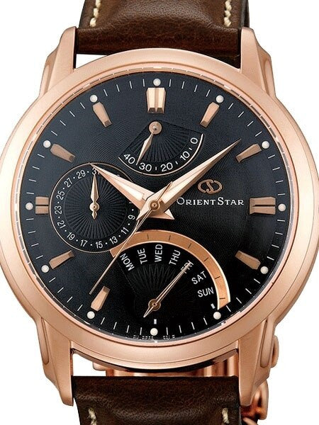 Orient Star Retrograde Day Watch with Date, Power Reserve, Sapphire Crystal #DE00003B