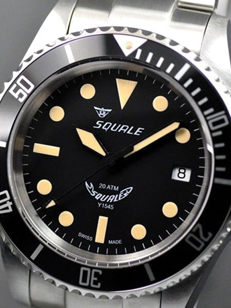 Squale 200 meter Maxi Swiss Automatic Dive watch with Domed Sapphire Crystal #1545-MI