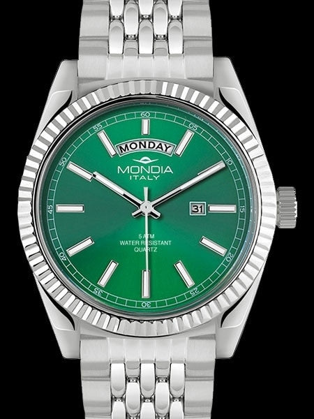 Mondia Madison Quartz Dress Watch with Green Dial #MI756SS-04GR-BM