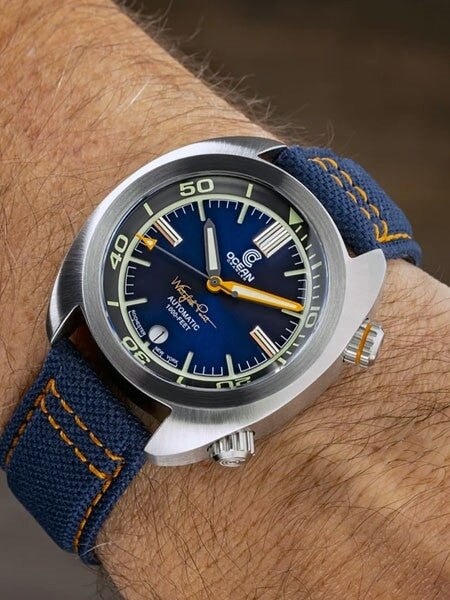 Ocean Crawler Great Lakes 300-Meter Dive Watch with Swiss Movement and Blue Dial #CD-1230