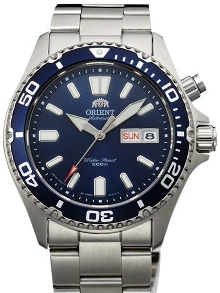 SCRATCH AND DENT - Orient Blue Mako USA Automatic Dive Watch with 120-click Bezel, Sapphire Crystal #EM6500HD