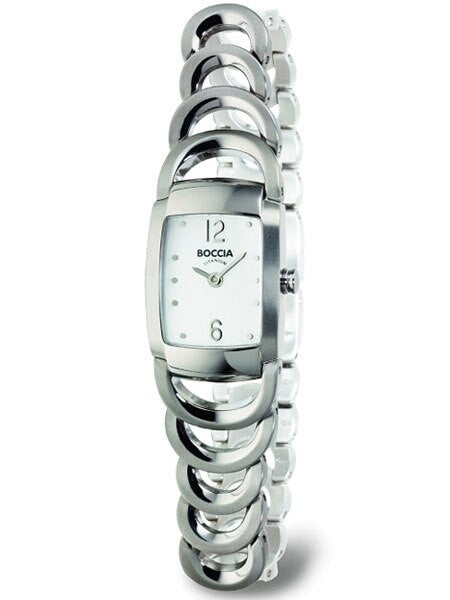 Boccia Ladies Quartz Watch with Titanium Case and Open-Link Bracelet #3159-01