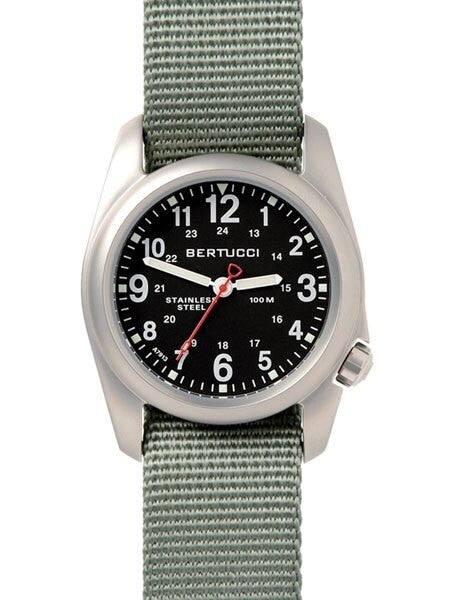 Bertucci A-2S Black Dial, 40mm Stainless Steel Watch with Defender