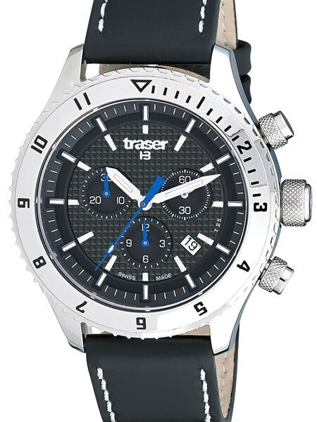 Sample Sale - Traser Master Prestige Chronograph Watch with Sapphire Crystal, 12-Hour Totalizer  #105880