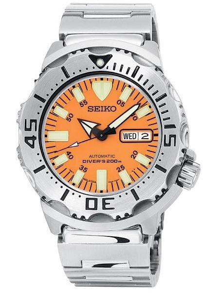 Seiko Orange Monster Automatic Dive Watch, Stainless Steel