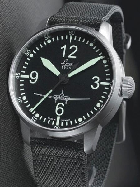 Laco DC-3 Homage 21-Jewel Automatic (Limited Edition) Pilot Watch with Sapphire Crystal #862001