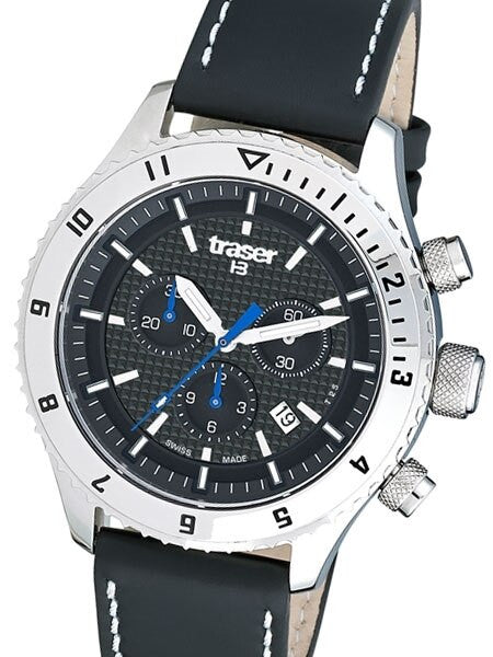 Traser Master Prestige Chronograph Watch with Sapphire Crystal, 12-Hour Totalizer  #105880