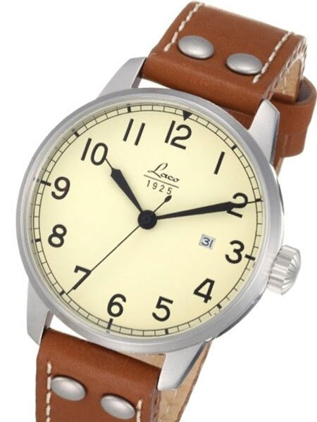 Laco Barcelona Automatic Creme Dial Watch with Sapphire Crystal #861611