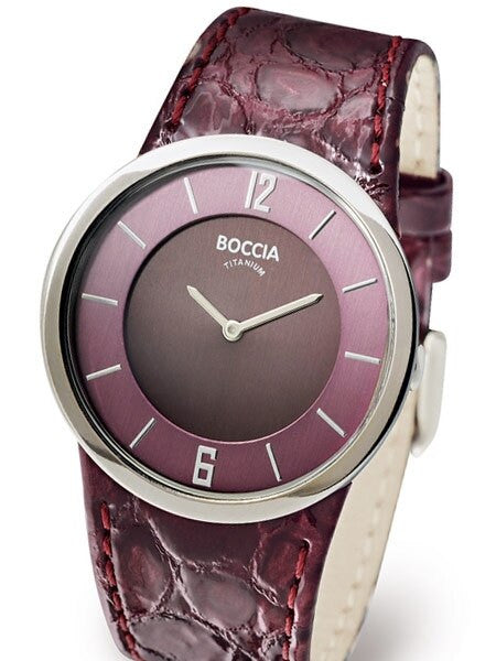 Boccia Ladies Quartz Watch with Titanium Case and Leather Band #3161-06