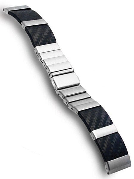 Vollmer Carbon Fiber and Stainless Steel Watch Bracelet #11030H7 (20mm)