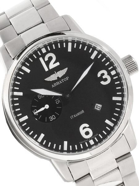 Aviator 45mm Mechanical, Hand Wind Watch with SuperLuminova Hands and Markers #6975645B