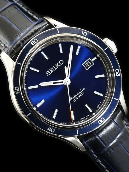 Seiko Radiant Blue Dial Automatic Watch with 42.2mm Case, and Sapphire Crystal  #SARG015