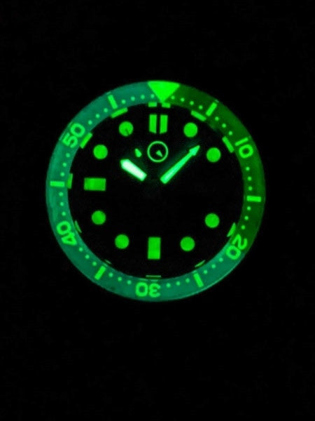 Islander 38mm Automatic Dive Watch with Solid-Link Bracelet, AR Sapphire Crystal, and Luminous Sapphire Bezel Insert #ISL-24