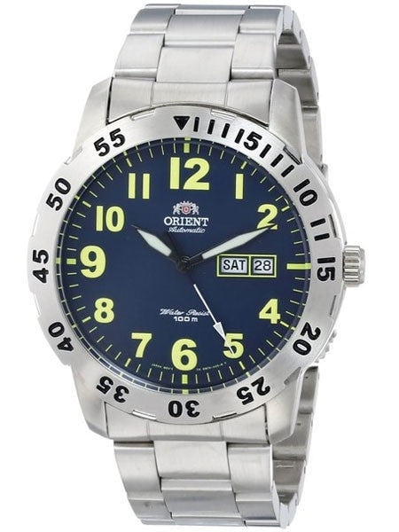 New! Orient Orca Blue Dial 21-Jewel Automatic Dive Watch on a Bracelet #FEM7A001D