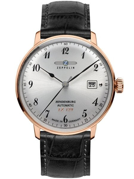 Scratch and Dent - Graf Zeppelin LZ129 Hindenburg Series II Automatic Dress Watch with Rose Goldtone Case #7068-1