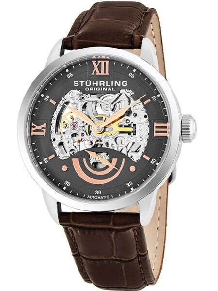 Stuhrling Executive II Semi-Skeleton Automatic Watch with 44mm Case #574.03