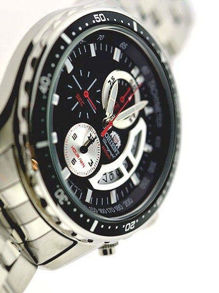 Orient Cayenne Sport Diver Chronograph Watch with Open Date Window and Tachymeter #TT0Q001B