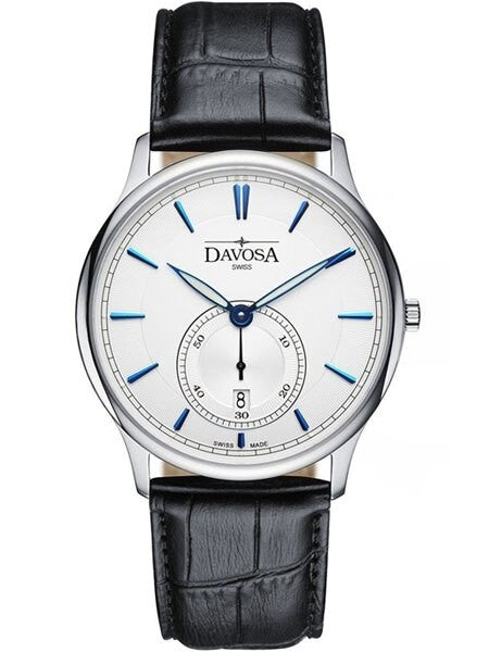 Davosa Flatline Quartz Watch with a 60 Second Sub-Dial and a White Dial #16248315